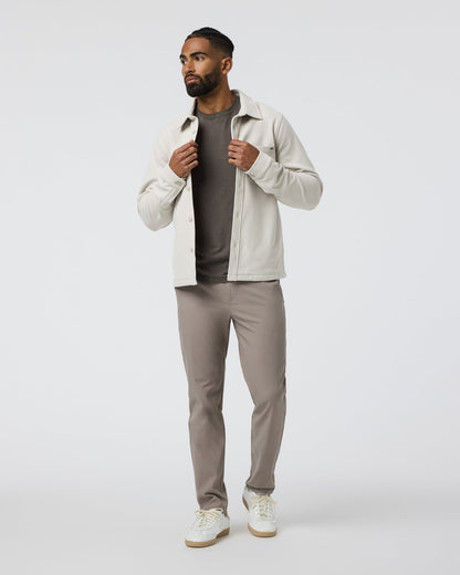 Beldon Shirt Jacket Knit Twill Oatmeal - Vuori