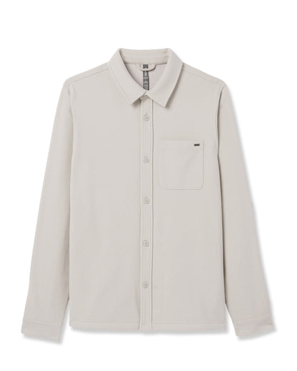 Beldon Shirt Jacket Knit Twill Oatmeal - Vuori
