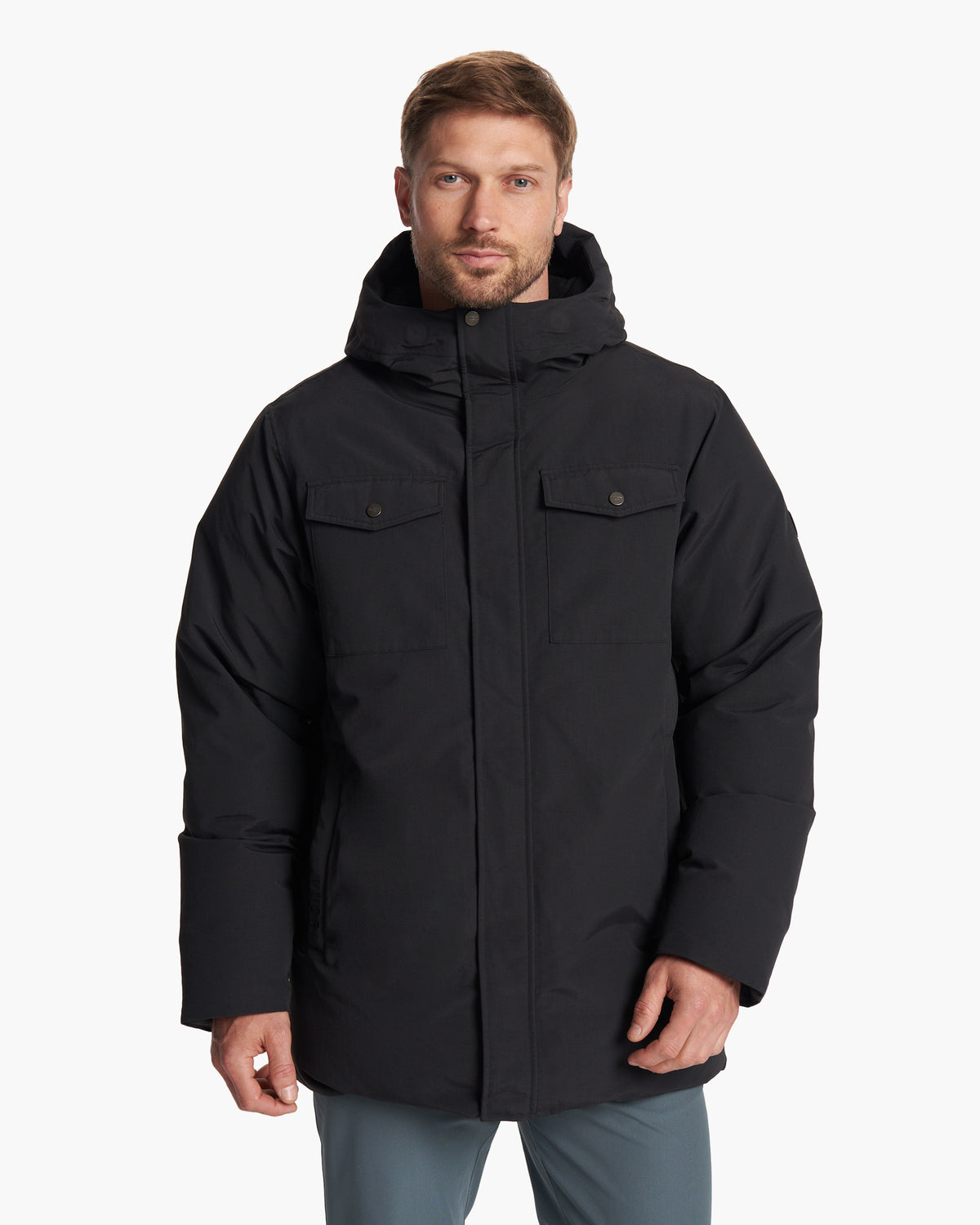 Northmost Insulated Parka Men's Black Down Parka - Vuori