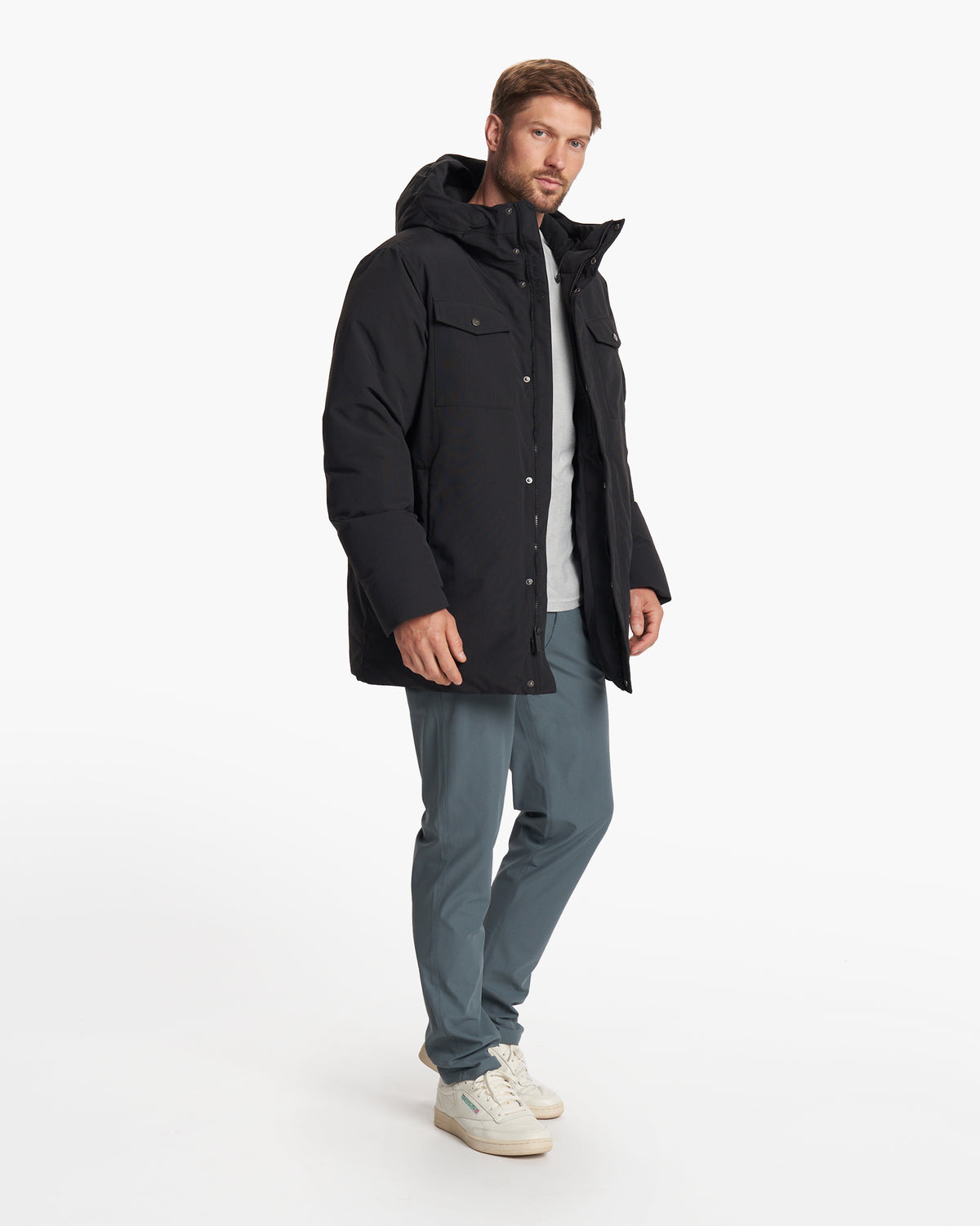 Northmost Insulated Parka Men's Black Down Parka - Vuori