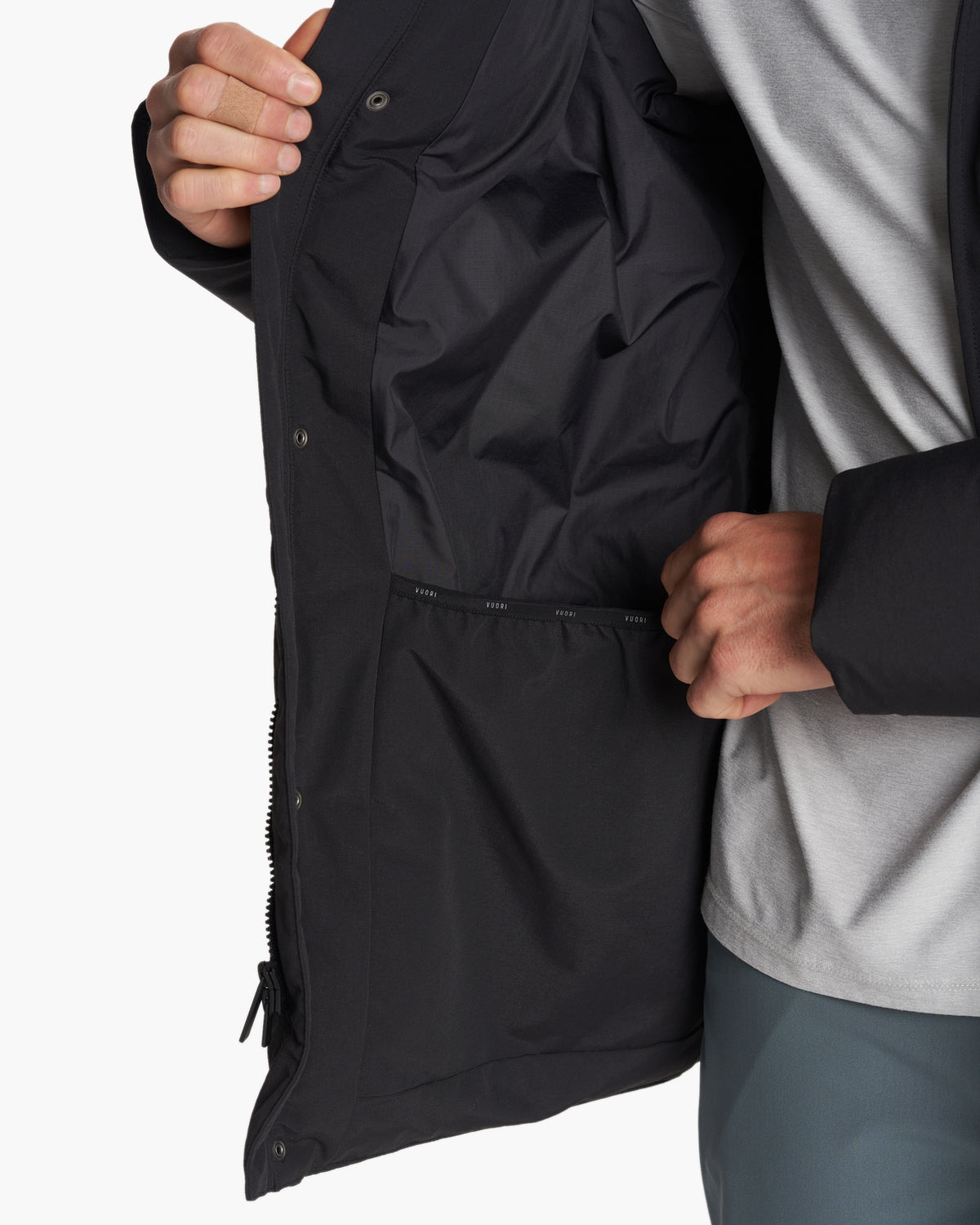 Northmost Insulated Parka Men's Black Down Parka - Vuori