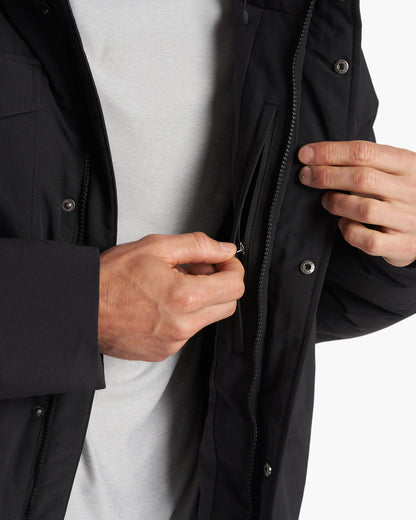 Northmost Insulated Parka Men's Black Down Parka - Vuori