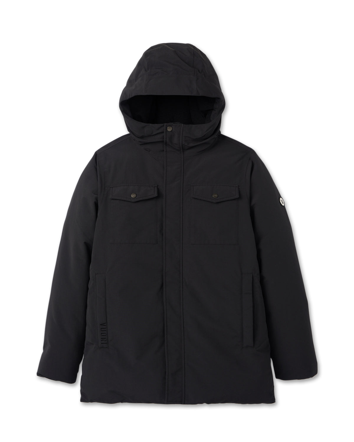 Northmost Insulated Parka Men's Black Down Parka - Vuori