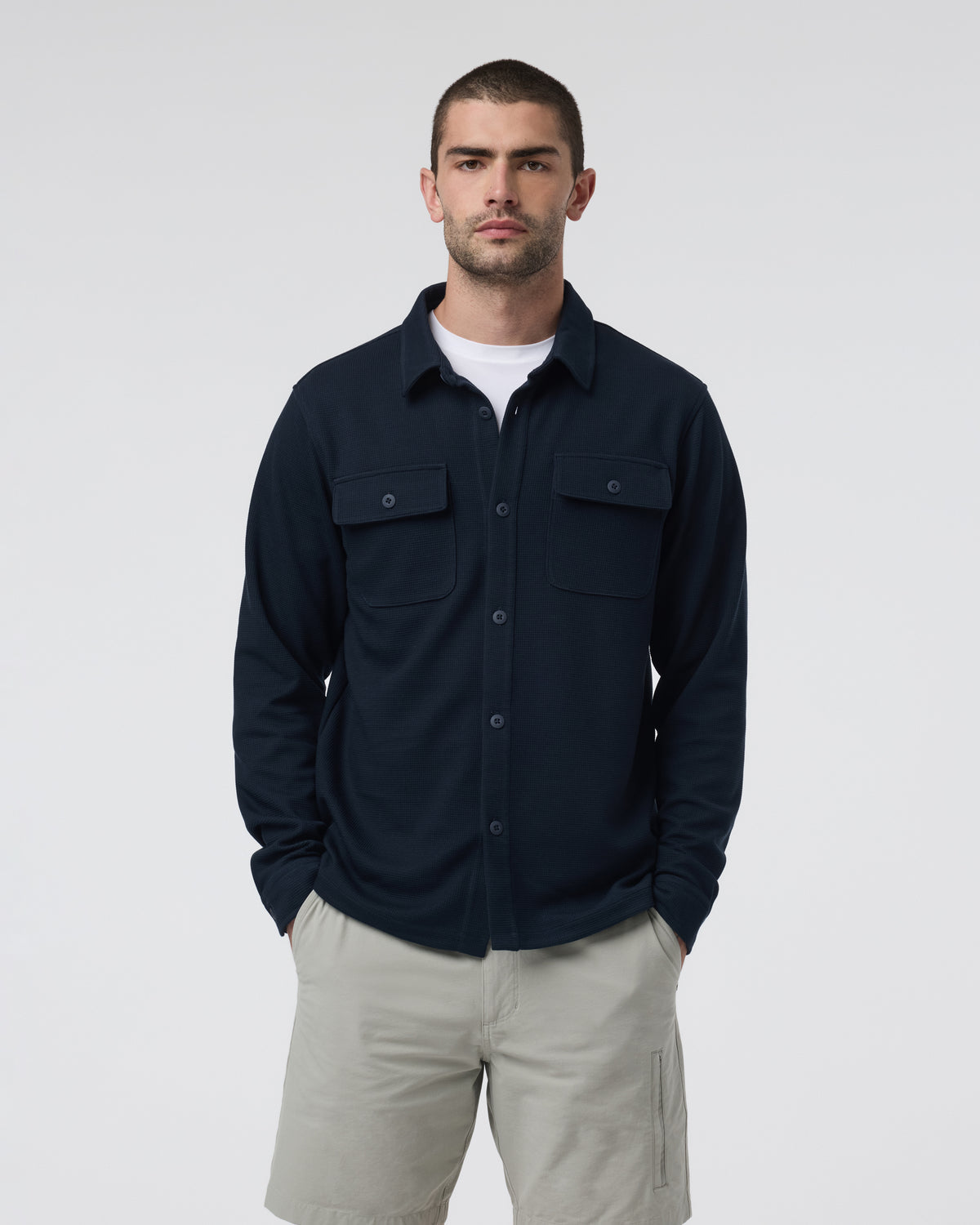 Waffle Shirt Jacket Ink - Vuori