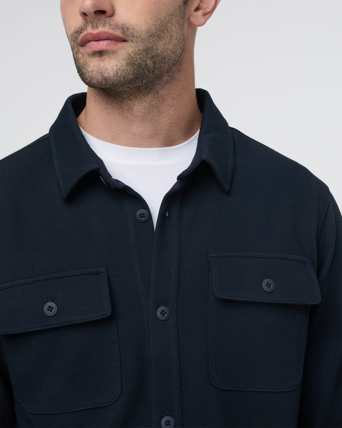 Waffle Shirt Jacket Ink - Vuori
