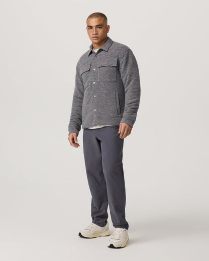 Plymouth Wool Shirt Jacket Men's Heather Grey Jacket - Vuori