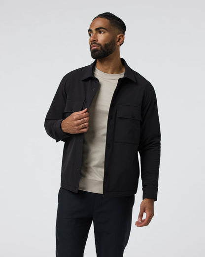 Lawson Tech Shirt Jacket Black - Vuori