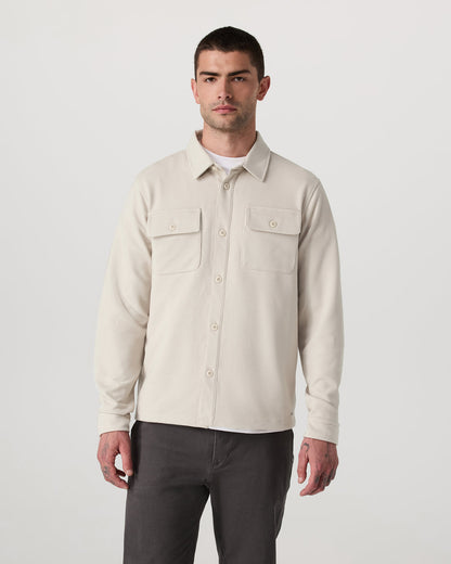 Waffle Shirt Jacket Men's Mushroom Waffle Knit Top - Vuori