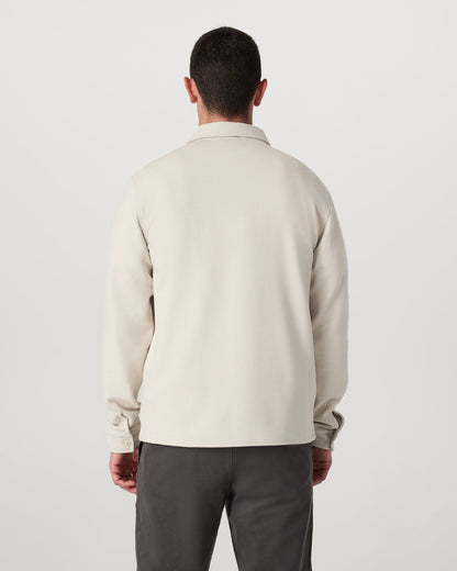 Waffle Shirt Jacket Men's Mushroom Waffle Knit Top - Vuori