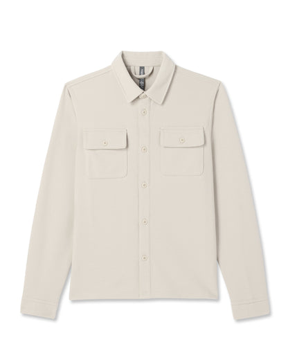 Waffle Shirt Jacket Men's Mushroom Waffle Knit Top - Vuori