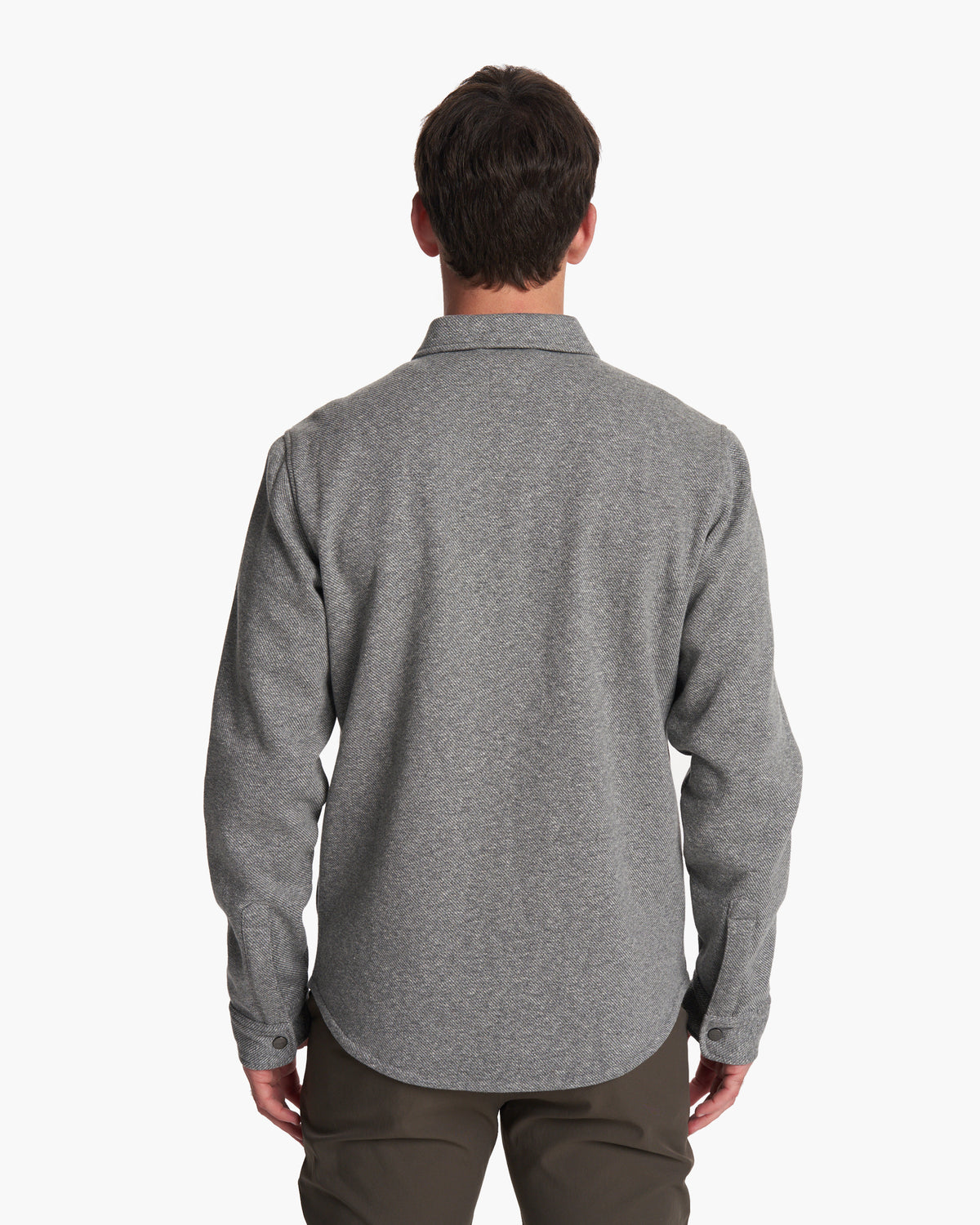 Del Mar Fleece Shirt Jacket Heather Grey Button Down - Vuori