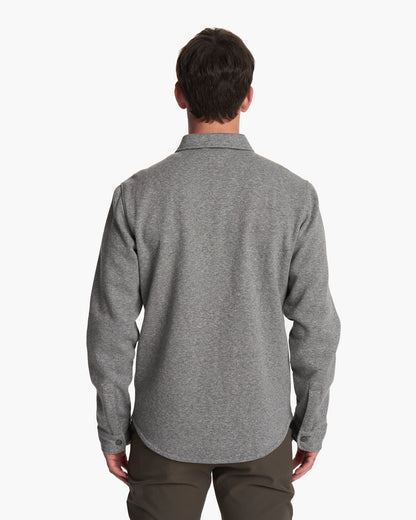 Del Mar Fleece Shirt Jacket Heather Grey Button Down - Vuori
