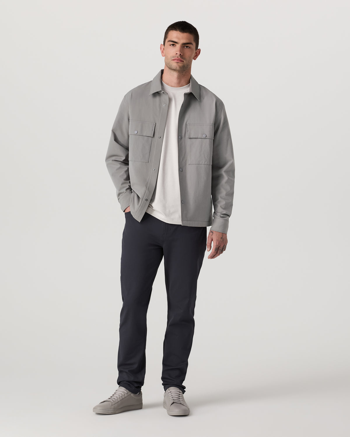 Lawson Tech Shirt Jacket Men's Shiitake Shirt Jacket - Vuori