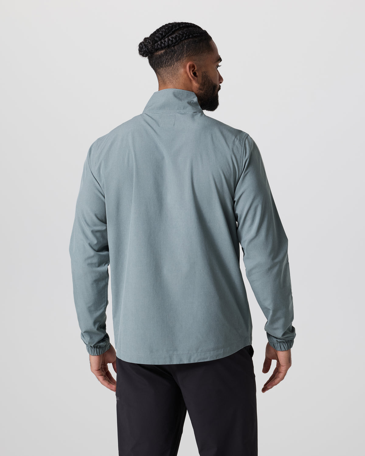 Venture Track Jacket Dusty Blue Linen Texture - Vuori