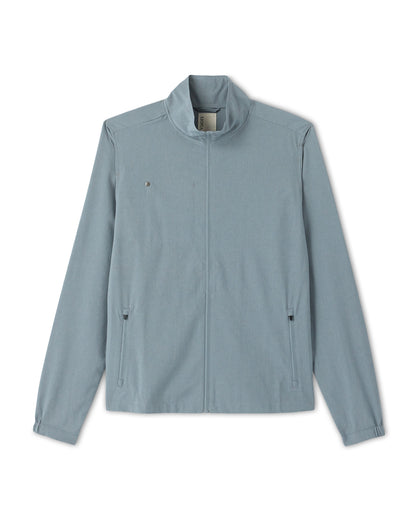 Venture Track Jacket Dusty Blue Linen Texture - Vuori