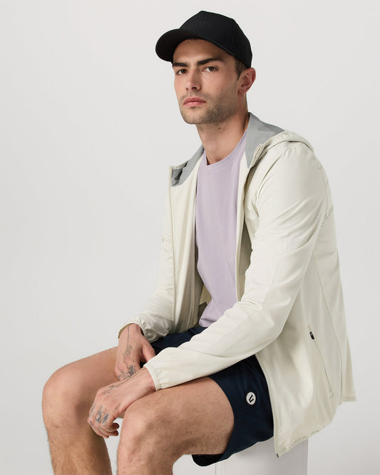 Outdoor Trainer Shell Men's Winter Grey Hooded Jacket - Vuori