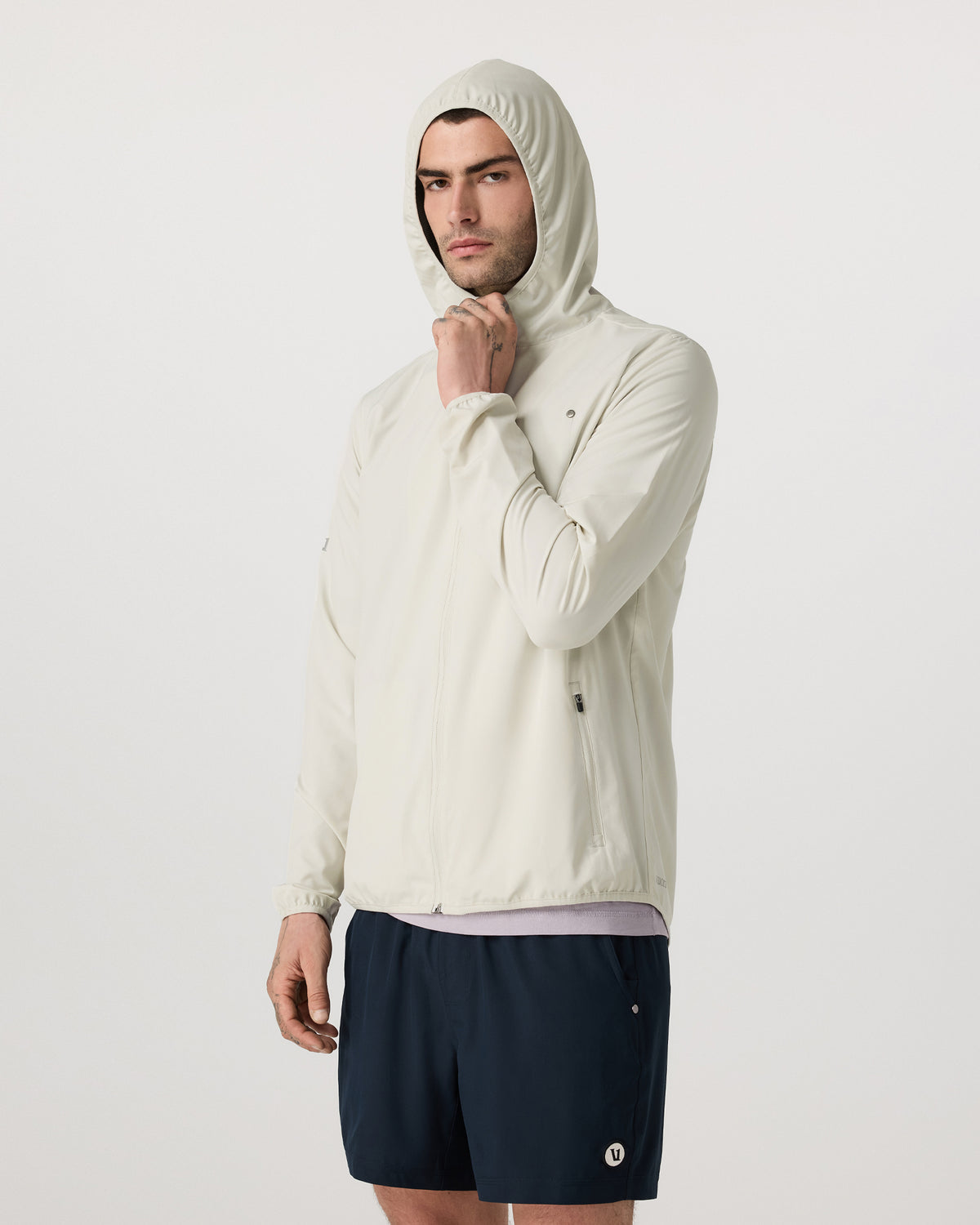 Outdoor Trainer Shell Men's Winter Grey Hooded Jacket - Vuori