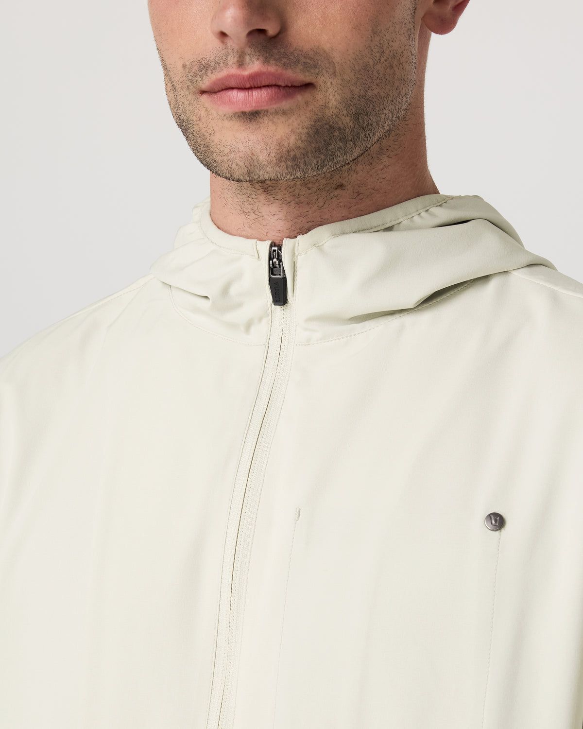 Outdoor Trainer Shell Men's Winter Grey Hooded Jacket - Vuori