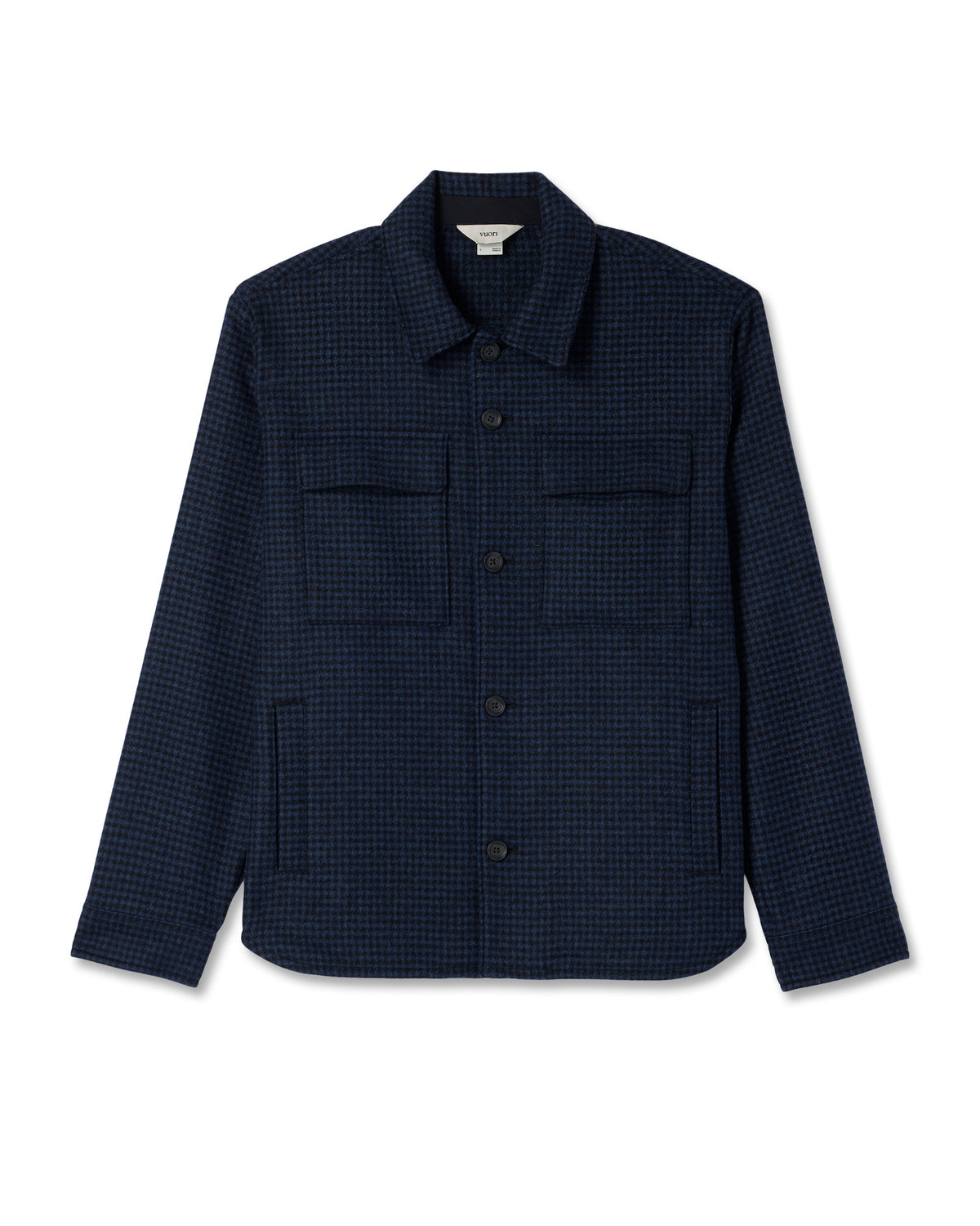 Ridge Natural Shirt Jacket Men's Navy Button-Up Jacket - Vuori