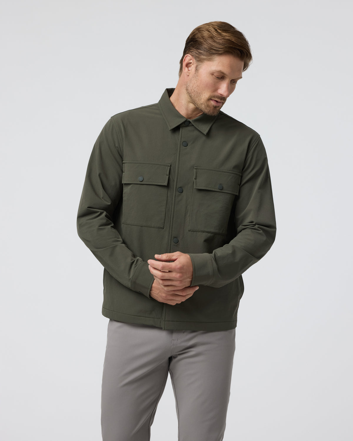Lawson Tech Shirt Jacket Oregano - Vuori
