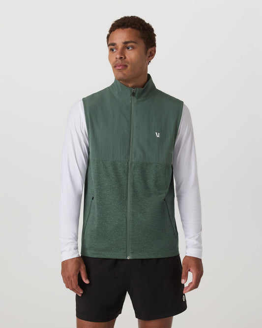Sunday Element Vest Men's Agate Green Heather Vest - Vuori