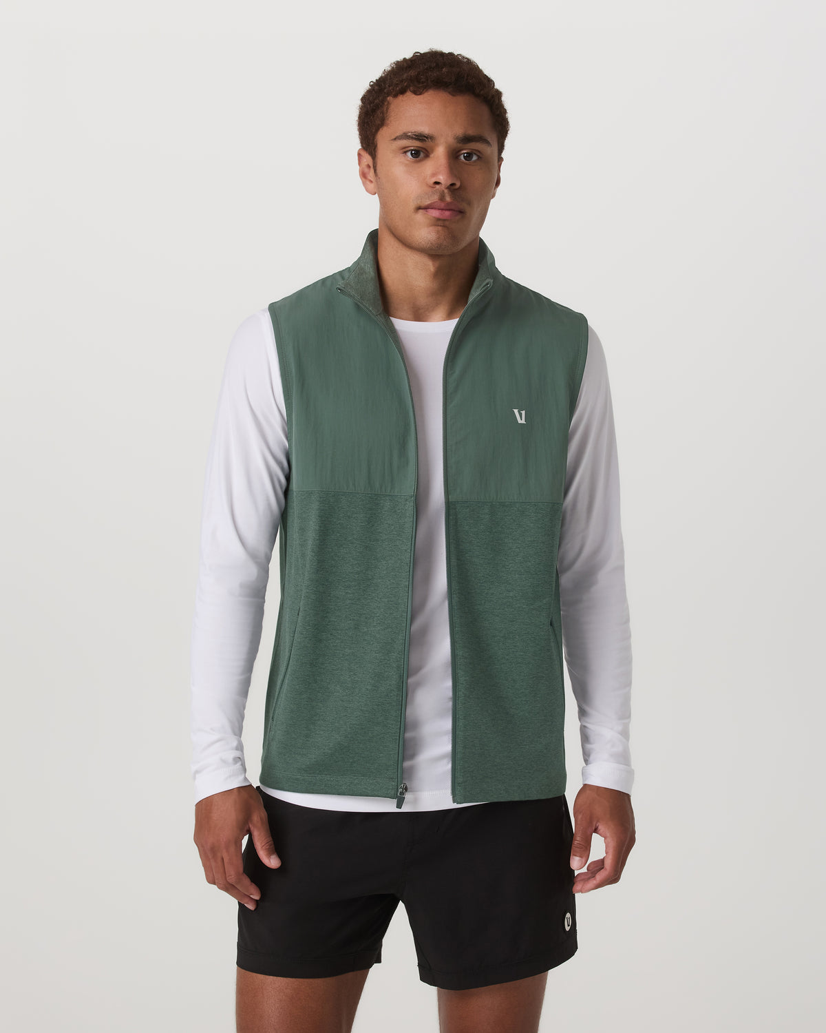 Sunday Element Vest Men's Agate Green Heather Vest - Vuori