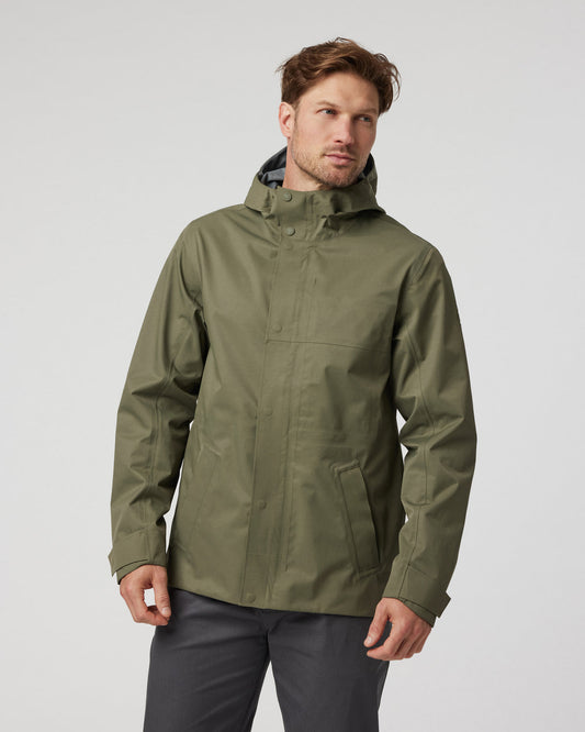 Tuuli Rain Jacket Men's Dark Metal Waterproof Jacket - Vuori