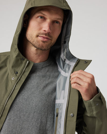 Tuuli Rain Jacket Men's Dark Metal Waterproof Jacket - Vuori