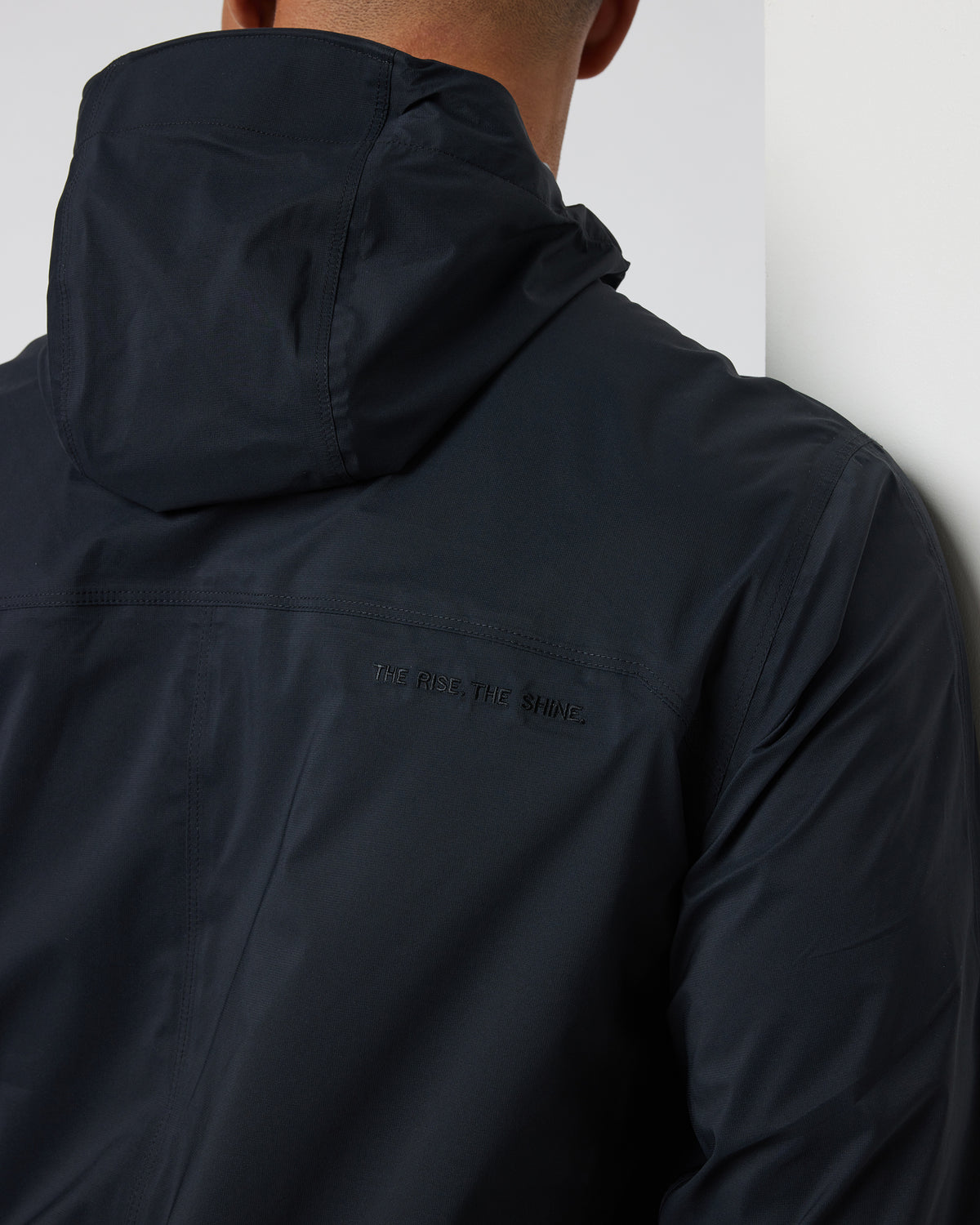 Rainstorm Packable Jacket Men's Black Rain Jacket - Vuori