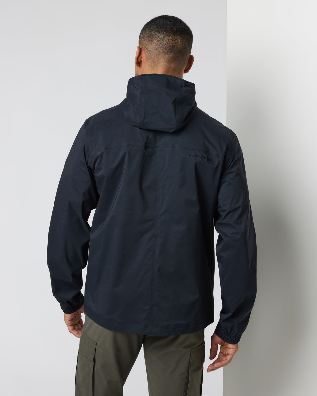 Rainstorm Packable Jacket Men's Black Rain Jacket - Vuori
