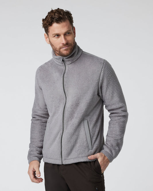 Fairfield Full Zip Jacket Shiitake Fleece Jacket - Vuori