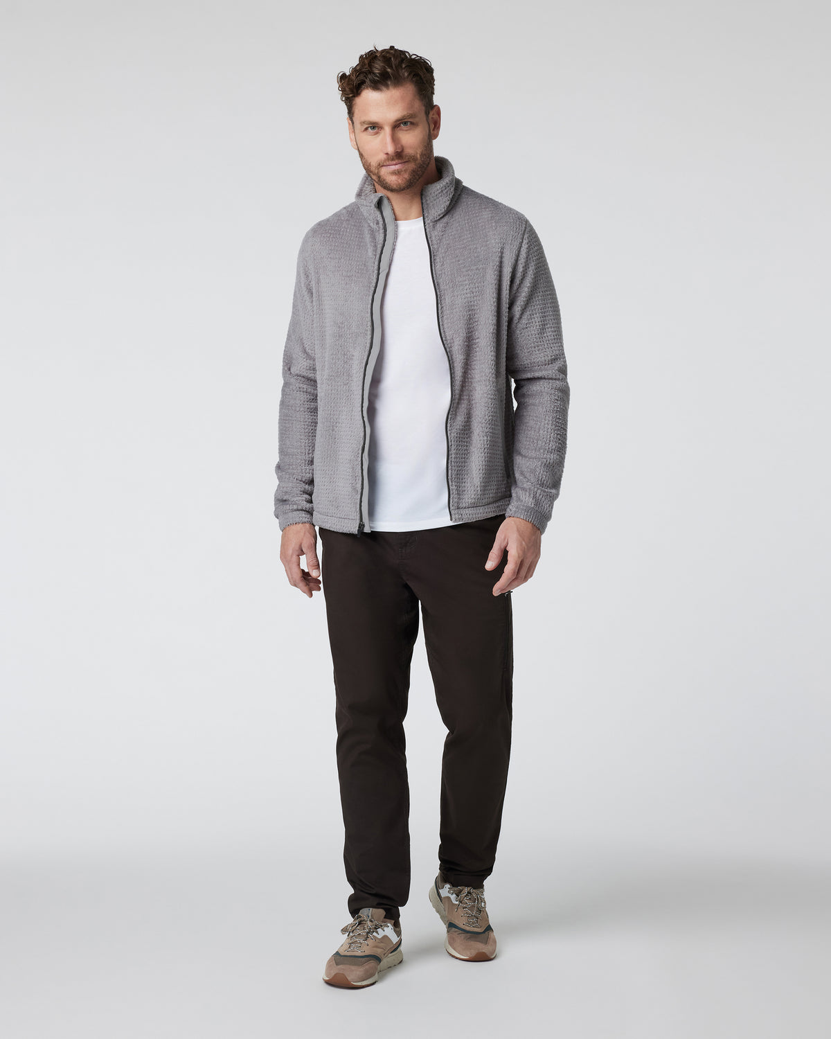 Fairfield Full Zip Jacket Shiitake Fleece Jacket - Vuori