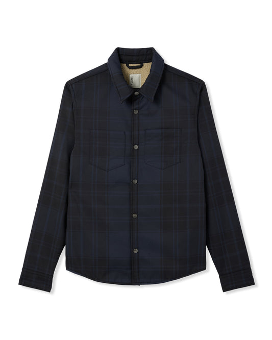 Coastside Shirt Jacket Men's Navy Fleece Shirt Jacket - Vuori