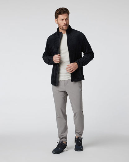 Fairfield Full Zip Jacket Men's Black Fleece Jacket - Vuori