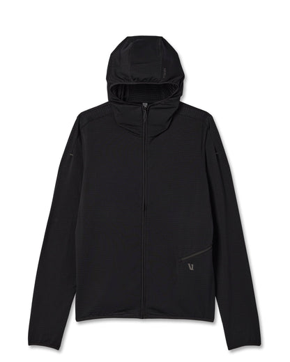 Powergrid Full Zip Jacket 2.0 Men's Black Fleece Jacket - Vuori
