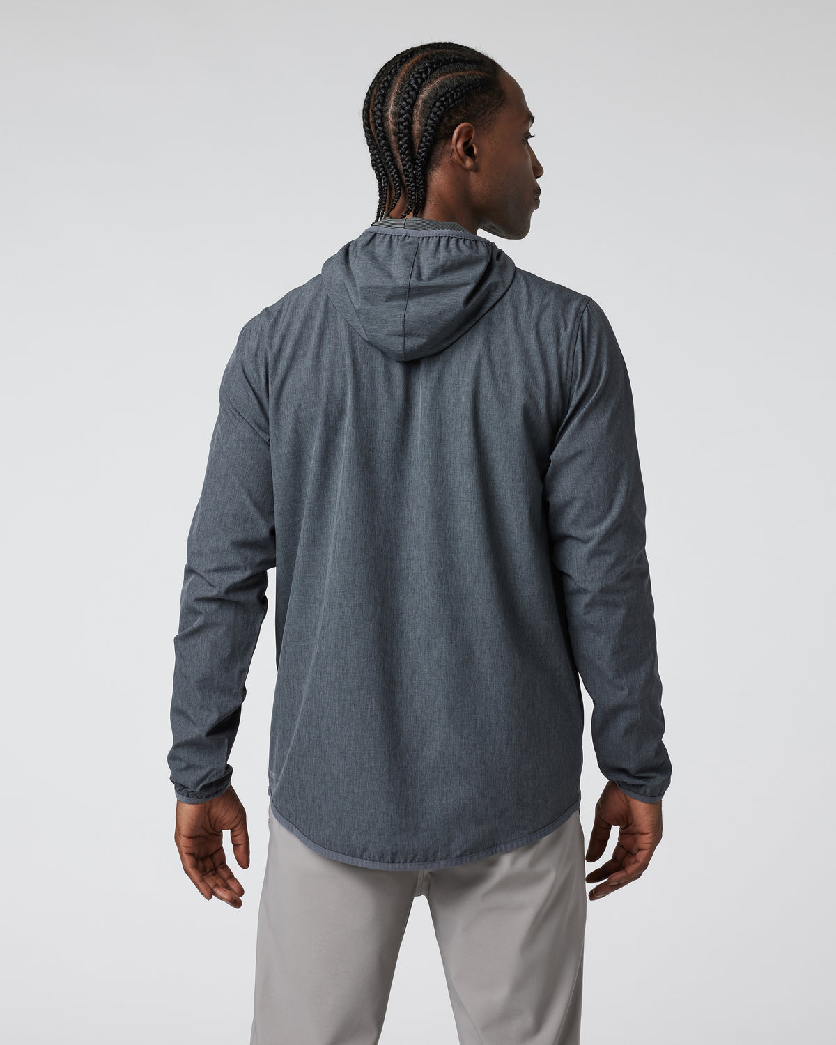 Outdoor Trainer Shell Dark Pewter Linen Texture - Vuori