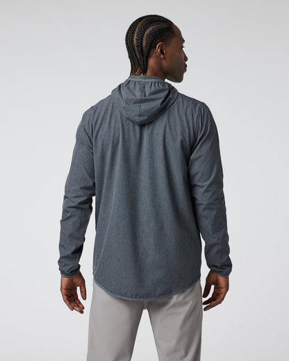 Outdoor Trainer Shell Dark Pewter Linen Texture - Vuori