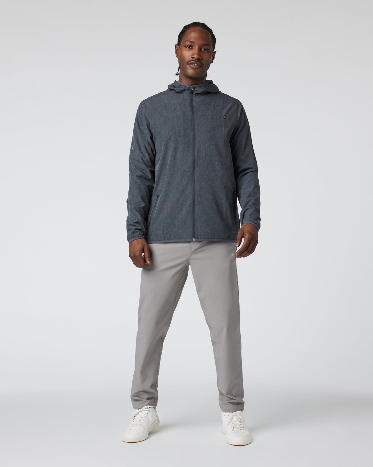 Outdoor Trainer Shell Dark Pewter Linen Texture - Vuori