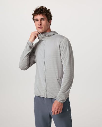 Powergrid Full Zip Jacket 2.0 Men's Sea Fog Fleece Jacket - Vuori