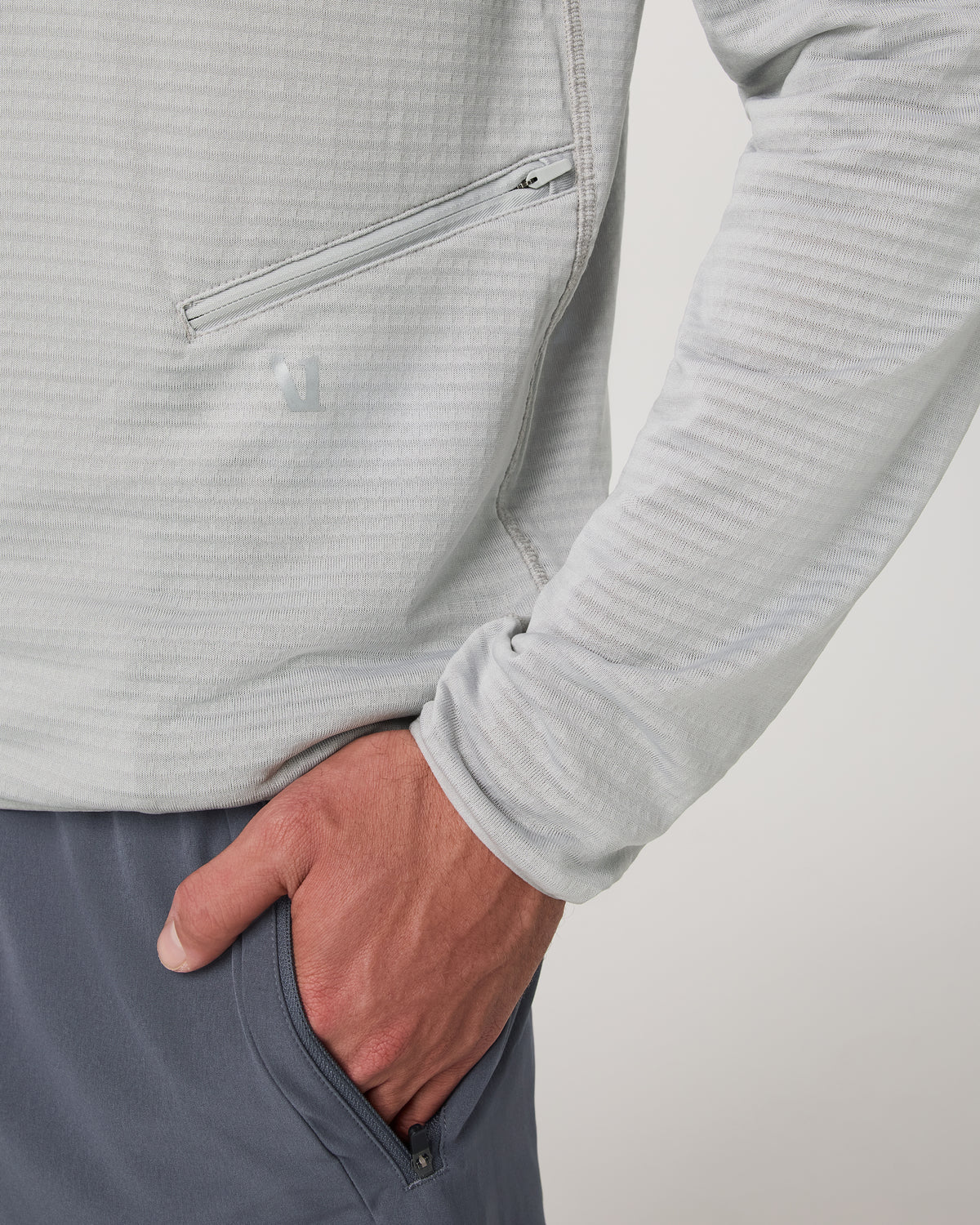 Powergrid Full Zip Jacket 2.0 Men's Sea Fog Fleece Jacket - Vuori