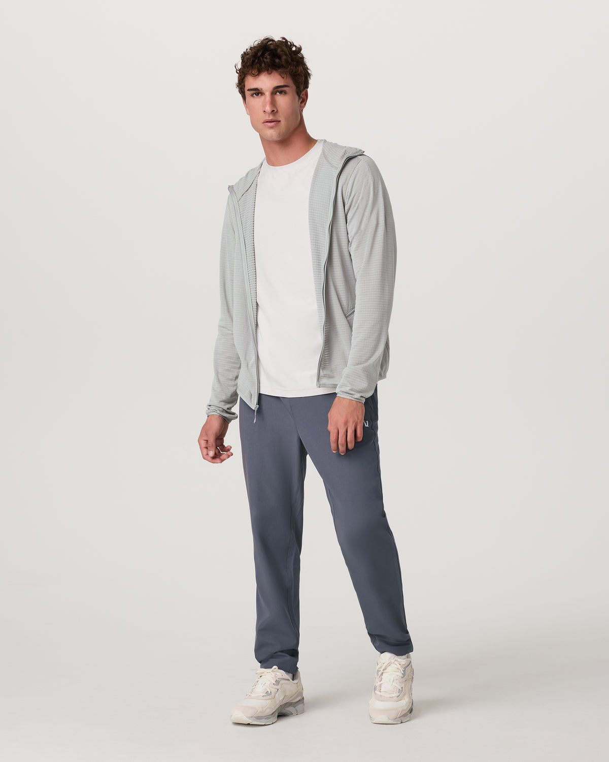 Powergrid Full Zip Jacket 2.0 Men's Sea Fog Fleece Jacket - Vuori