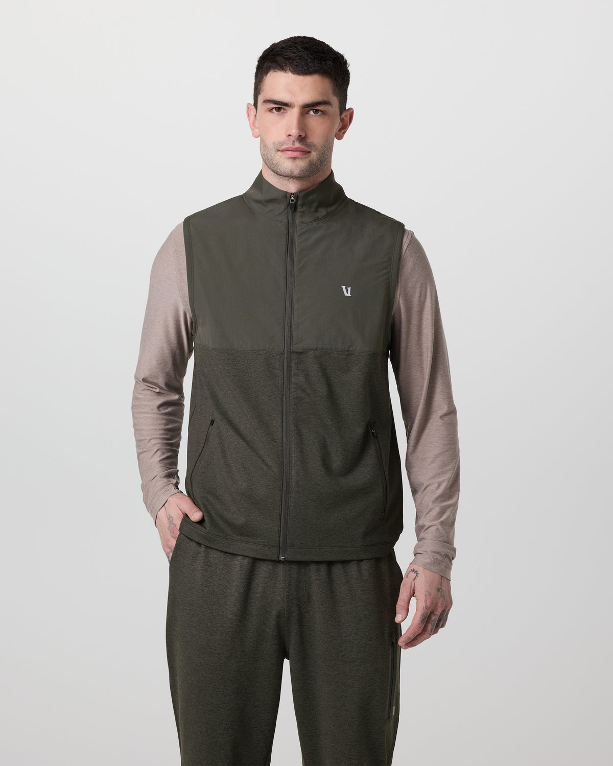 Sunday Element Vest Men's Kale Heather Vest - Vuori