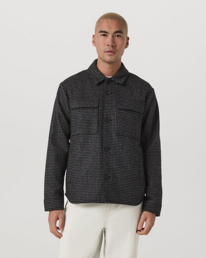 Ridge Natural Shirt Jacket Men's Grey Button-Up Jacket - Vuori