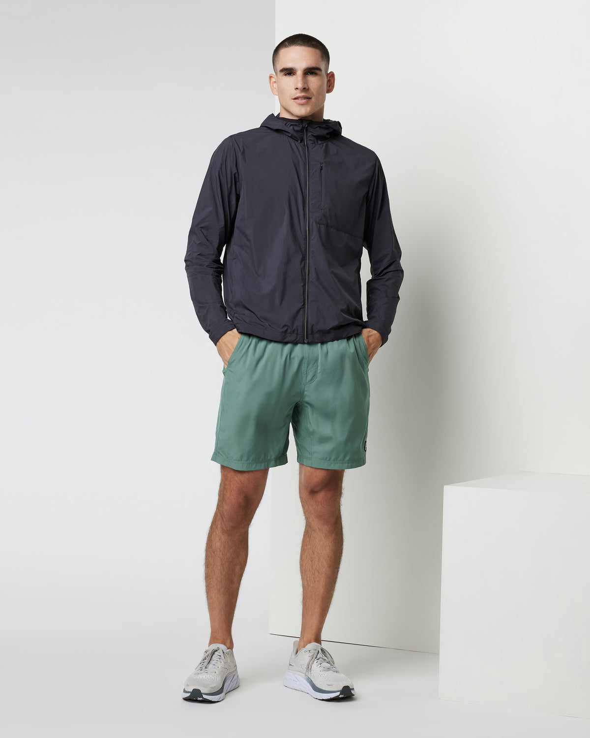 Ronan Packable Jacket Black Water Repellent Jacket - Vuori