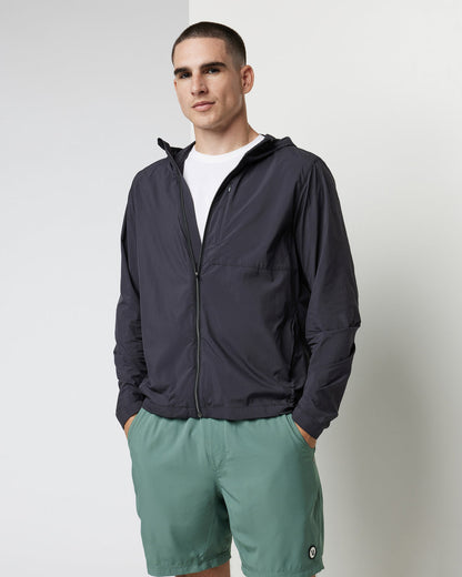 Ronan Packable Jacket Black Water Repellent Jacket - Vuori