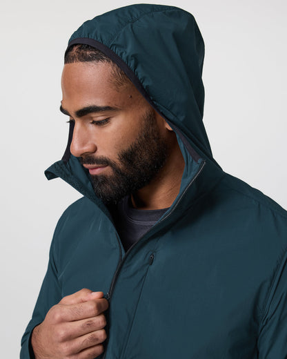 Ronan Packable Jacket Deep Sea French Terry Shirt - Vuori