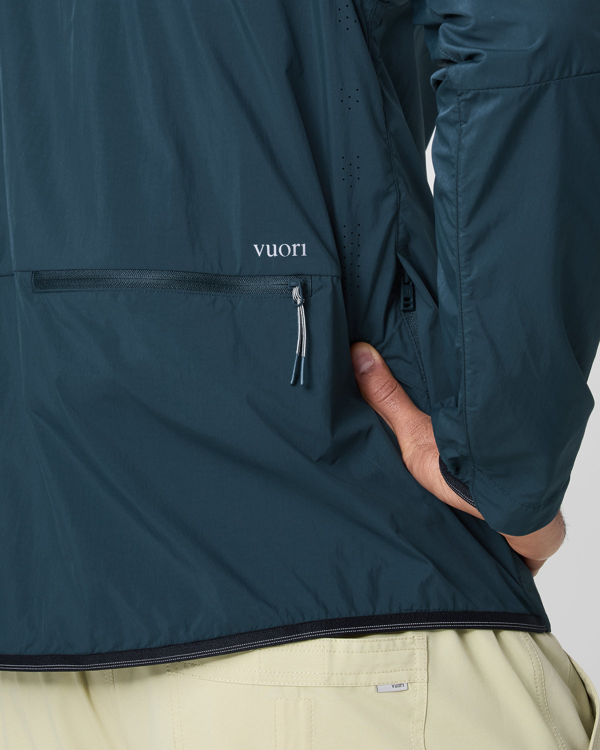 Ronan Packable Jacket Deep Sea French Terry Shirt - Vuori