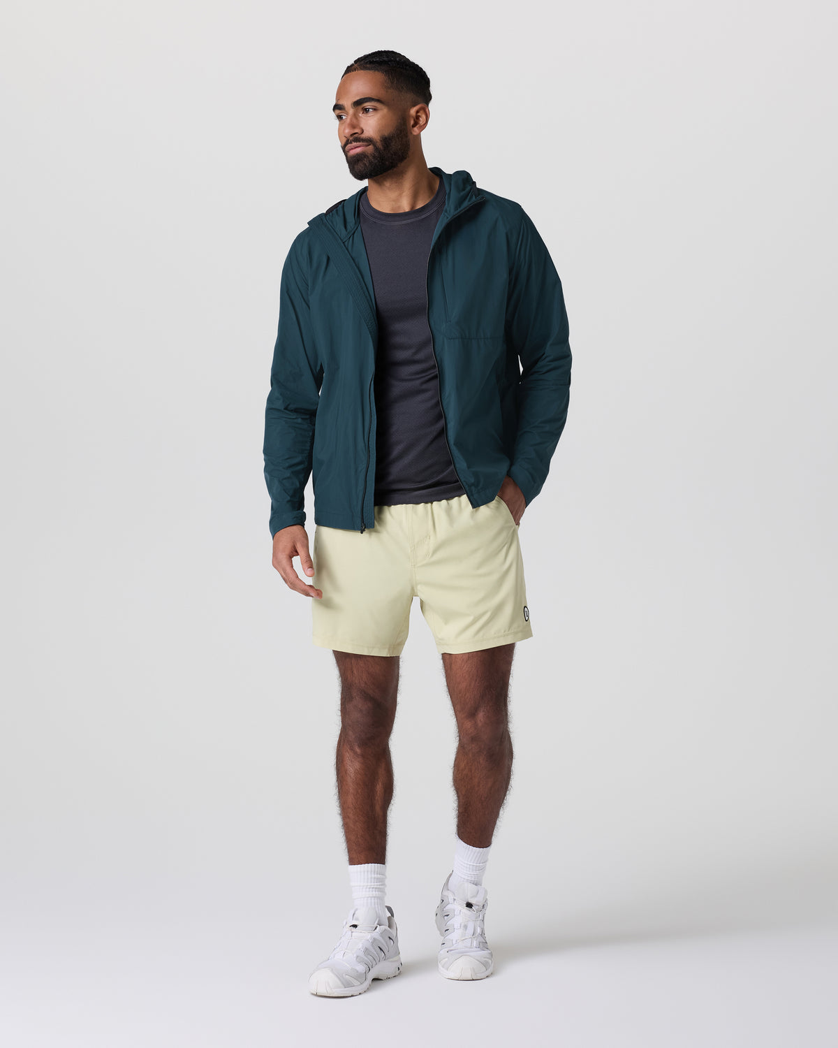 Ronan Packable Jacket Deep Sea French Terry Shirt - Vuori