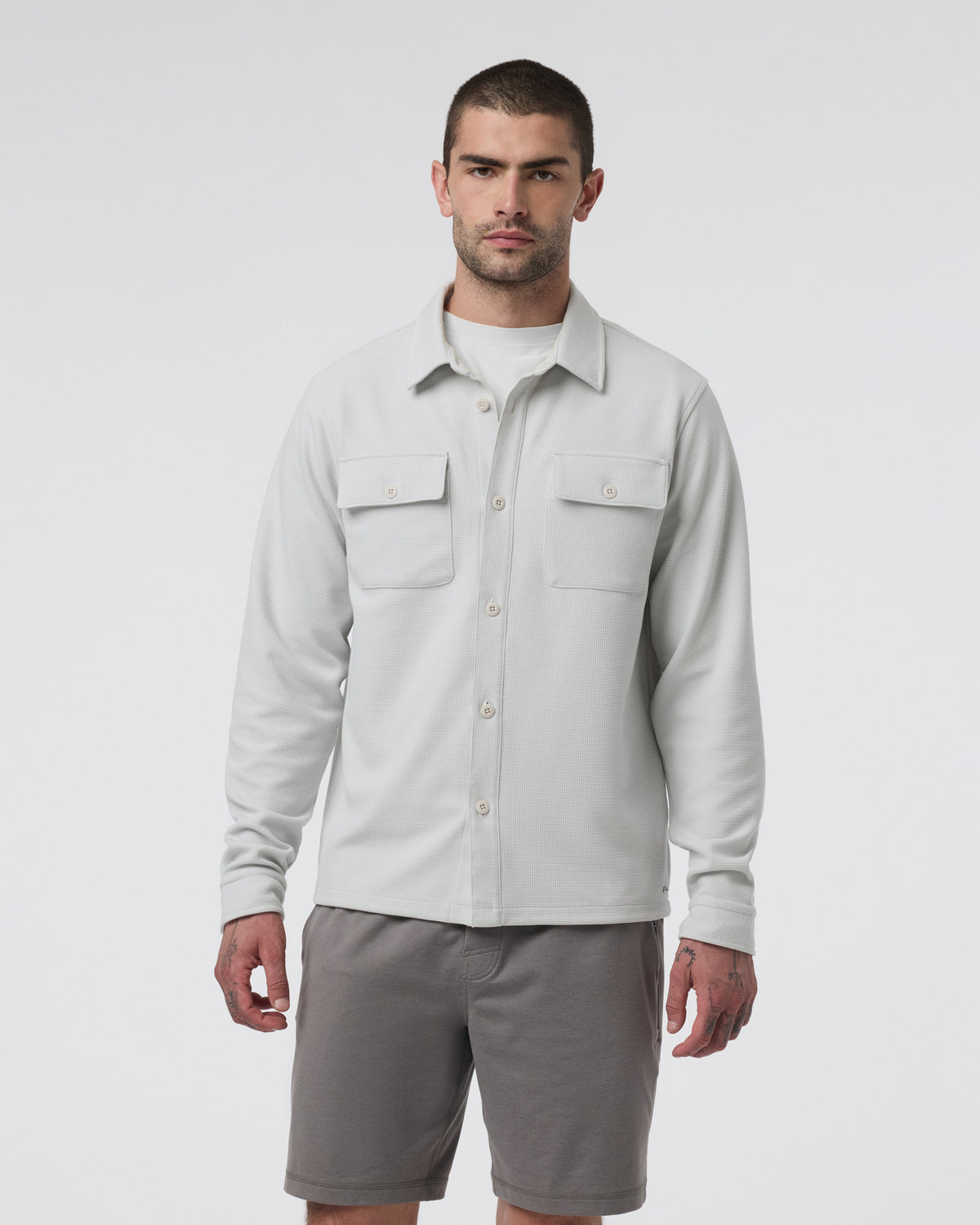Waffle Shirt Jacket Salt - Vuori