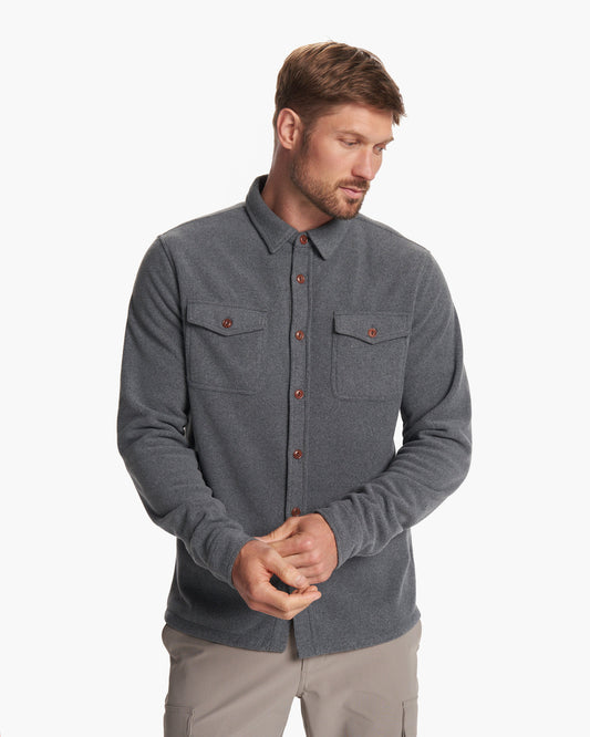 Aspen Shirt Jacket Men's Heather Grey Shirt Jacket - Vuori